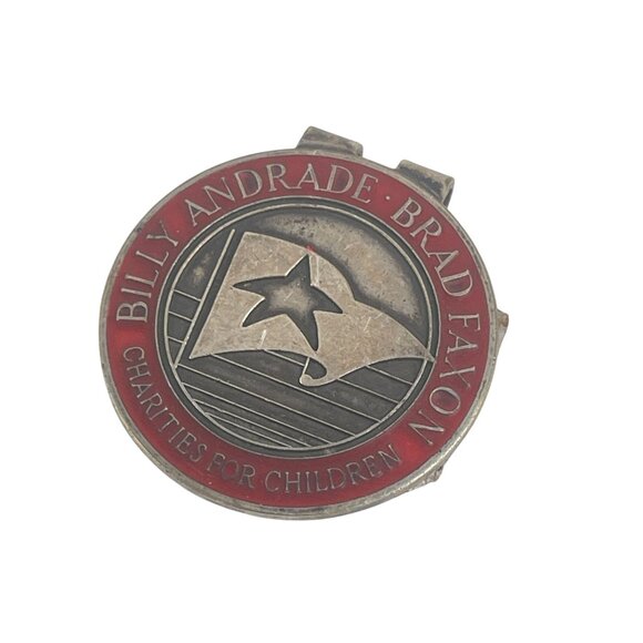 Billy Andrade Brad Faxon Silver Moneey Clip With Red Enamel Charity Design - Picture 1 of 7